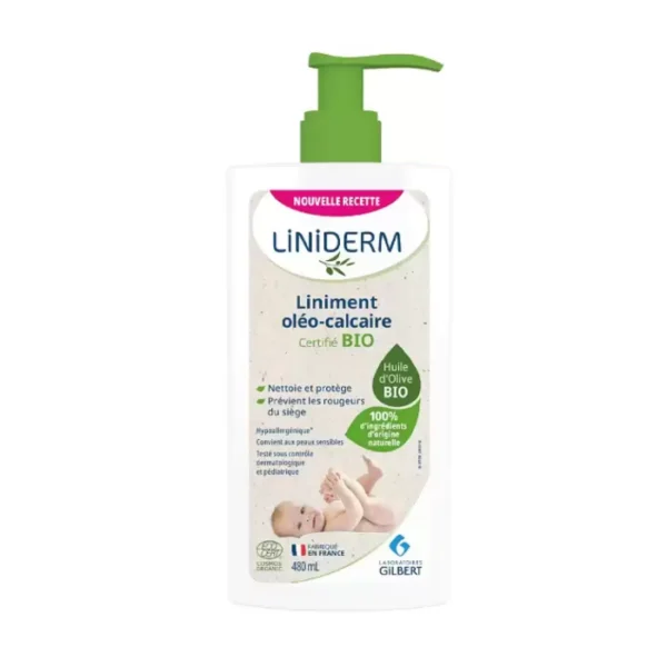 Liniderm Liniment Oléo Calcaire Certifié Bio 480ml
