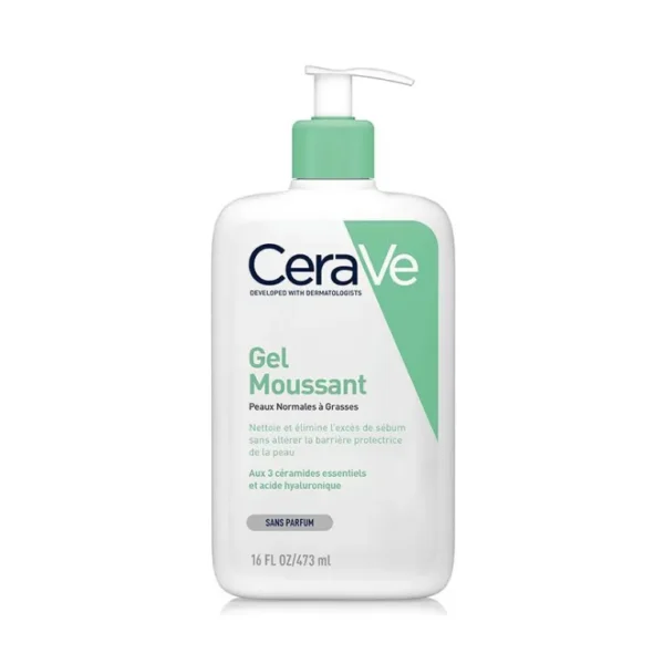 CeraVe Gel Moussant pour Peaux Normales à Grasses 473ml