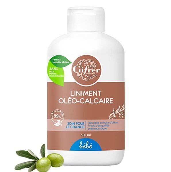 GIFRER LINIMENT OLEO-CALCAIRE HUILE OLIVE EXTRA FL POMPE 500 ML