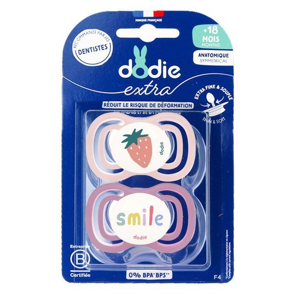 3700763512389-2-1.jpg Dodie Sucette +18mois Duo Extra Fine Rose F4 – Image 1