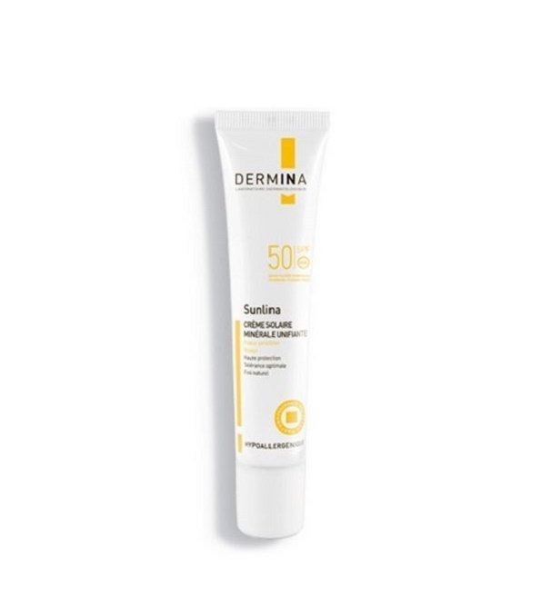 3760220372314-1.jpg DERMINA SUNLINA Ecran Minérale Unifiante Peau Sensible spf50 40ml – Image 1