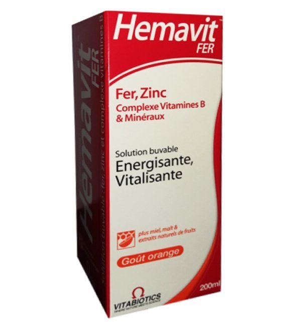 5021265231249-1.jpg Vitabiotics – Hemavit Fer Complexes Vitamines B et Minéraux Liquide – 200ml – Image 1
