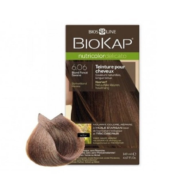 6.06-1.jpg Biokap Nutricolor Delicato Rapid Teinture pour Cheveux 6.06 Blond Foncé Havane – Image 1