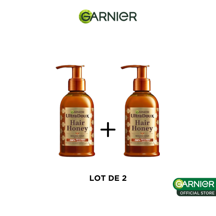 6111041179076.png Garnier Ultra Doux Serum Hair Honey 115mlx2 Pack – Image 1