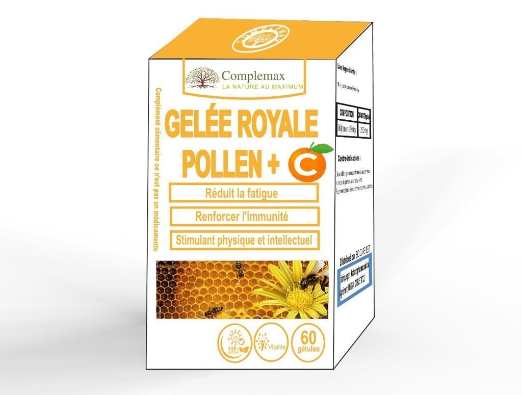 6f29ad3b-2740-4188-aabc-d758be6cd4c3-1.jpg Complemax Gelee Royal Pollen + C 60 gelules – Image 1