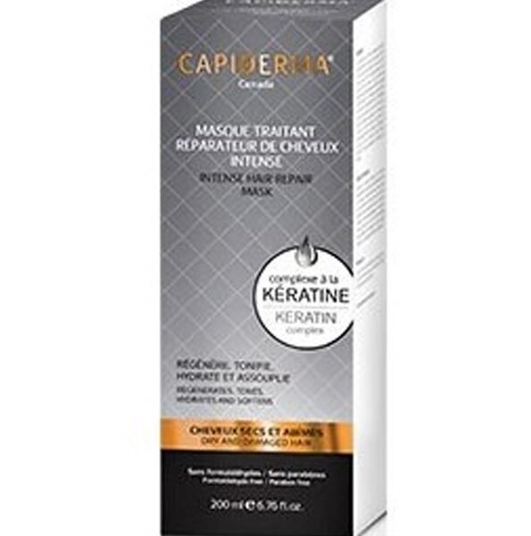 Capiderma – Masque Traitant Réparateur de Cheveux Intense à la Kératine – 200 ml