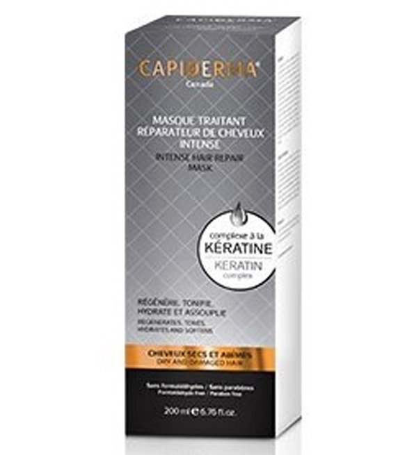 818118002584-2-1.jpg Capiderma – Masque Traitant Réparateur de Cheveux Intense à la Kératine – 200 ml – Image 1