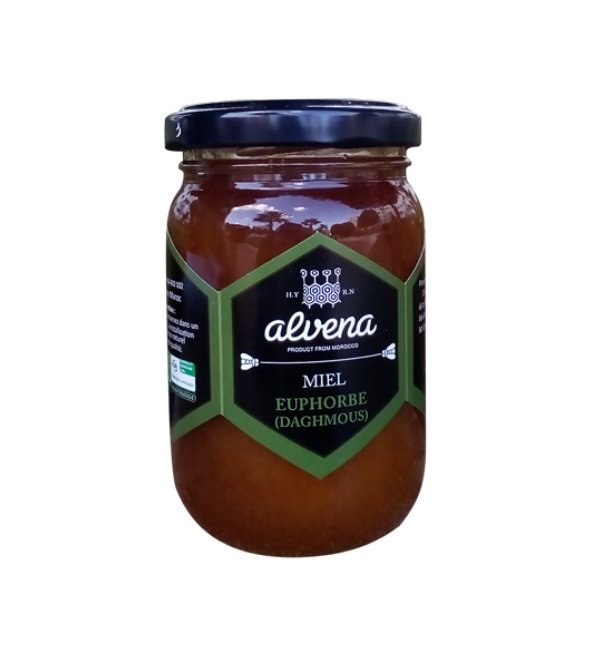 ALVENA-MIEL-EUPHORBE-DAGHMOUSS-250G-1-1.jpg ALVENA MIEL EUPHORBE (DAGHMOUSS) 250G – Image 1