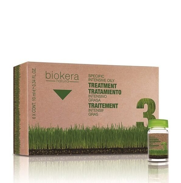 BIOKERA NATURE TRAITEMENT INTENSIF ANTI  CHEVEUX GRAS 6AMP 10ML