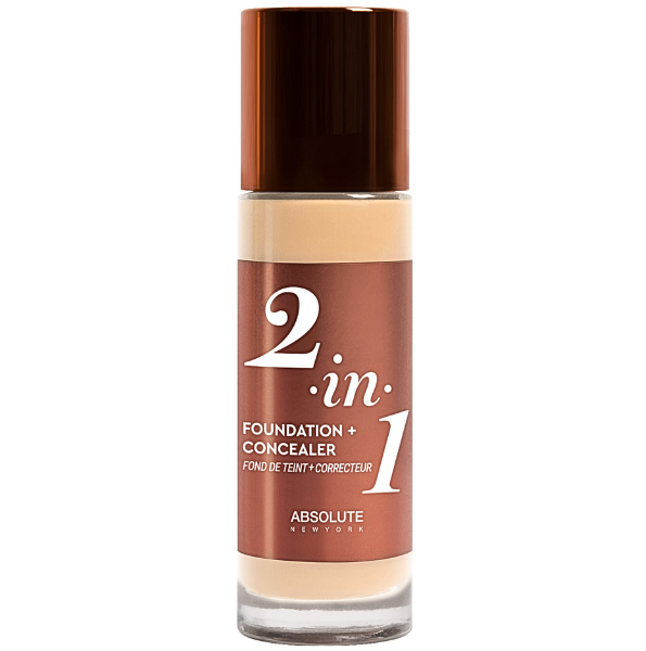 Absolute New York  2in1 Foundation & Concealer Cool Porcelain 35ml