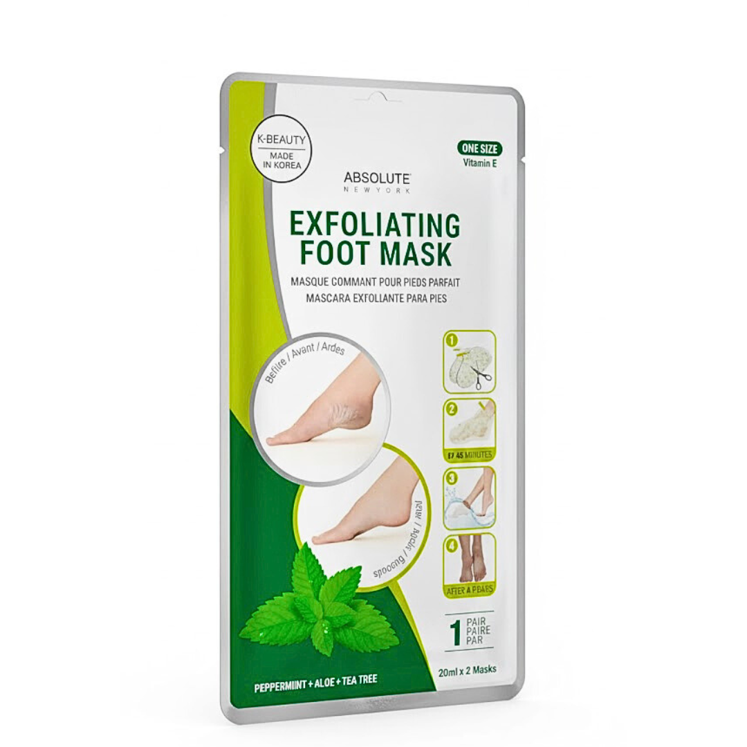 Absolute-Exfolianting-Foot-Mask-Pepper-Mint-Aloe-Tea-Tree-New-1.png Absolute New York Exfolianting Foot Mask Pepper Mint Aloe Tea Tree New – Image 1