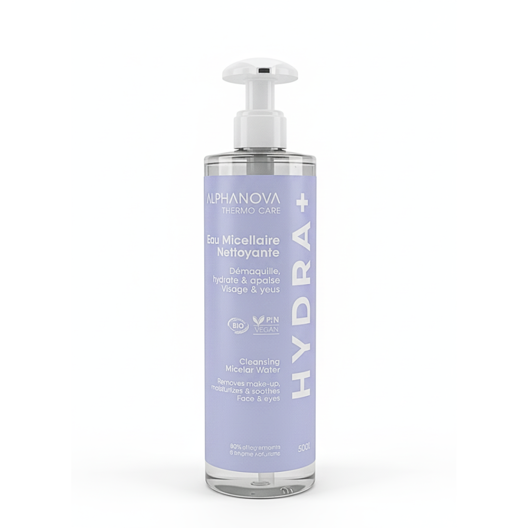 Alphanova-Hydra-Eau-Micellaire-Nettoyante-400ml.png Alphanova Hydra+ Eau Micellaire Nettoyante 400ml – Image 1