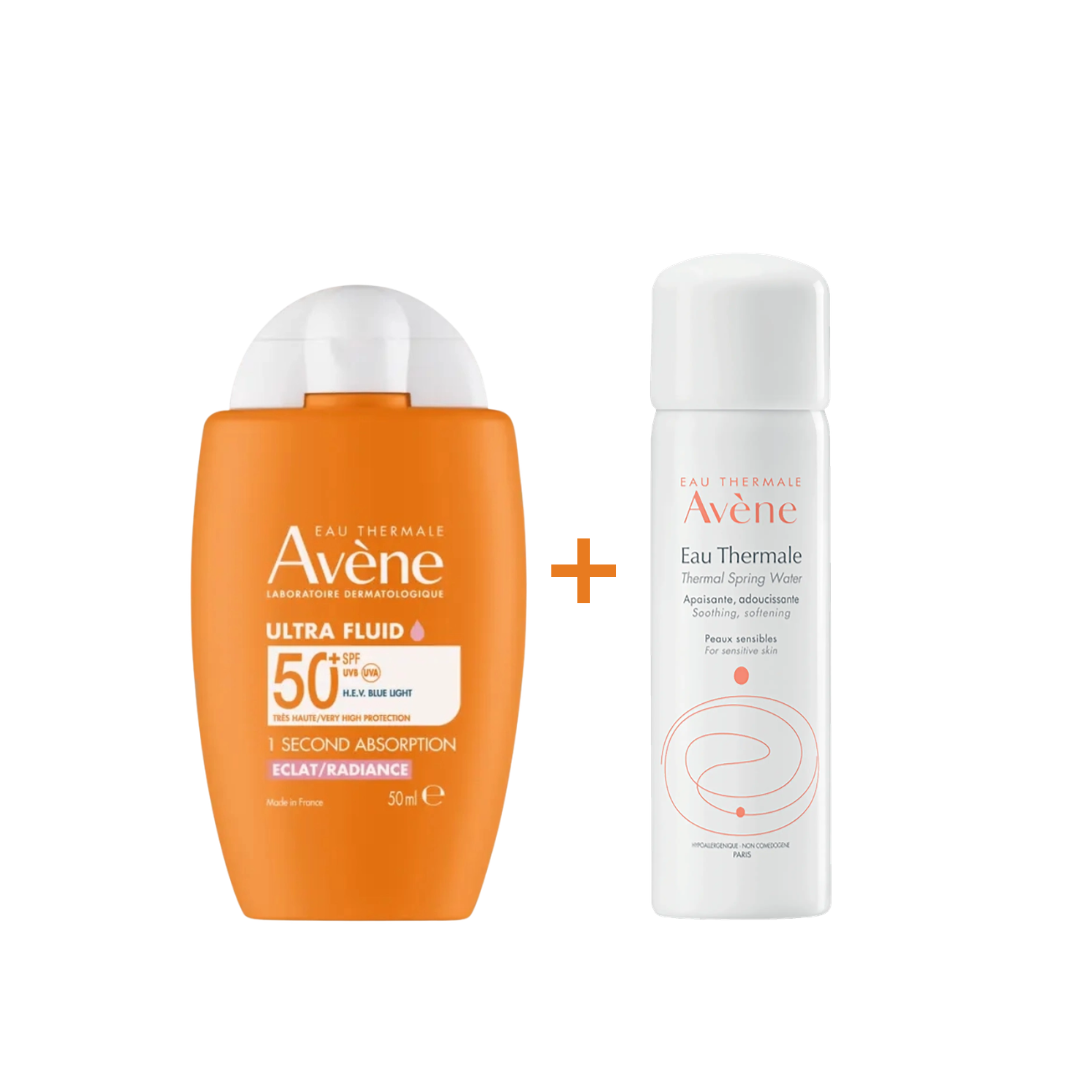 Av-Ecran-Ultra-Fluid-Radiance-Spf50-50mlEau-Thermale-pack.png EAU THERMALE AVÈNE Ecran Ultra Fluid Radiance Spf50+ 50ml = Eau Thermale Offerte – Image 1