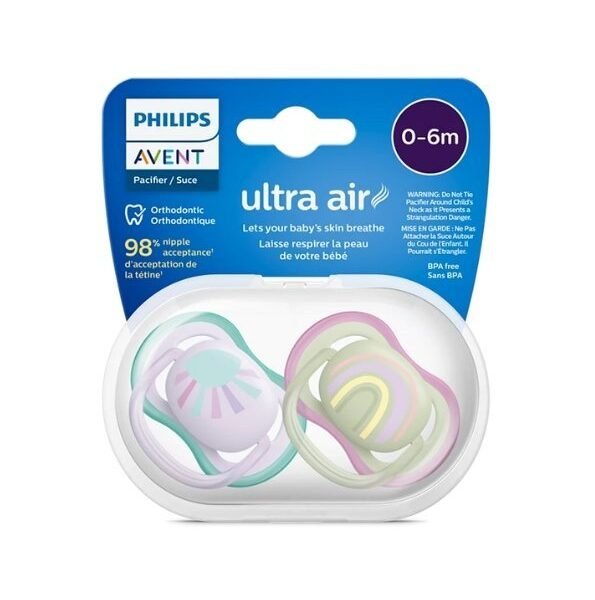 Avent Sucette Ultra Air 0-6m Girl Scf085/59