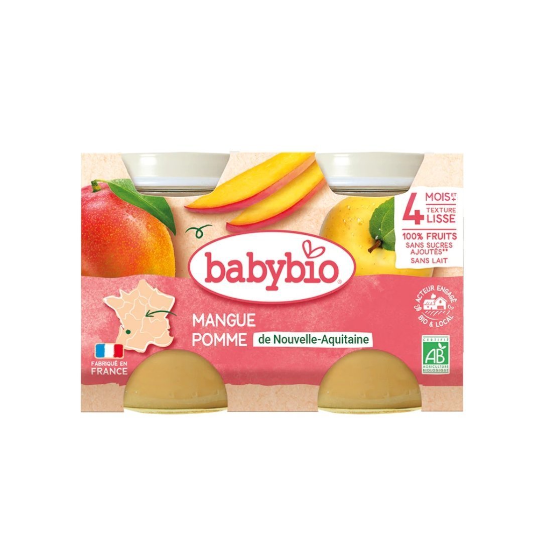BABYBIO-PETIT-POT-MANGUE-POMME-2-x-130G.jpg BABYBIO PETIT POT MANGUE POMME 2 x 130G – Image 1
