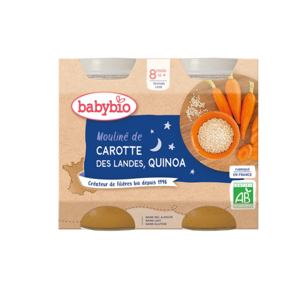 BABYBIO POT BONNE NUIT LEGUMES QUINOA 2 x 200G