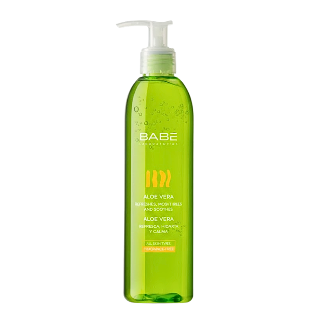 Babe-Gel-100-Aloe-300ml.png Babe Gel 100% Aloe Vera 300ml – Image 1