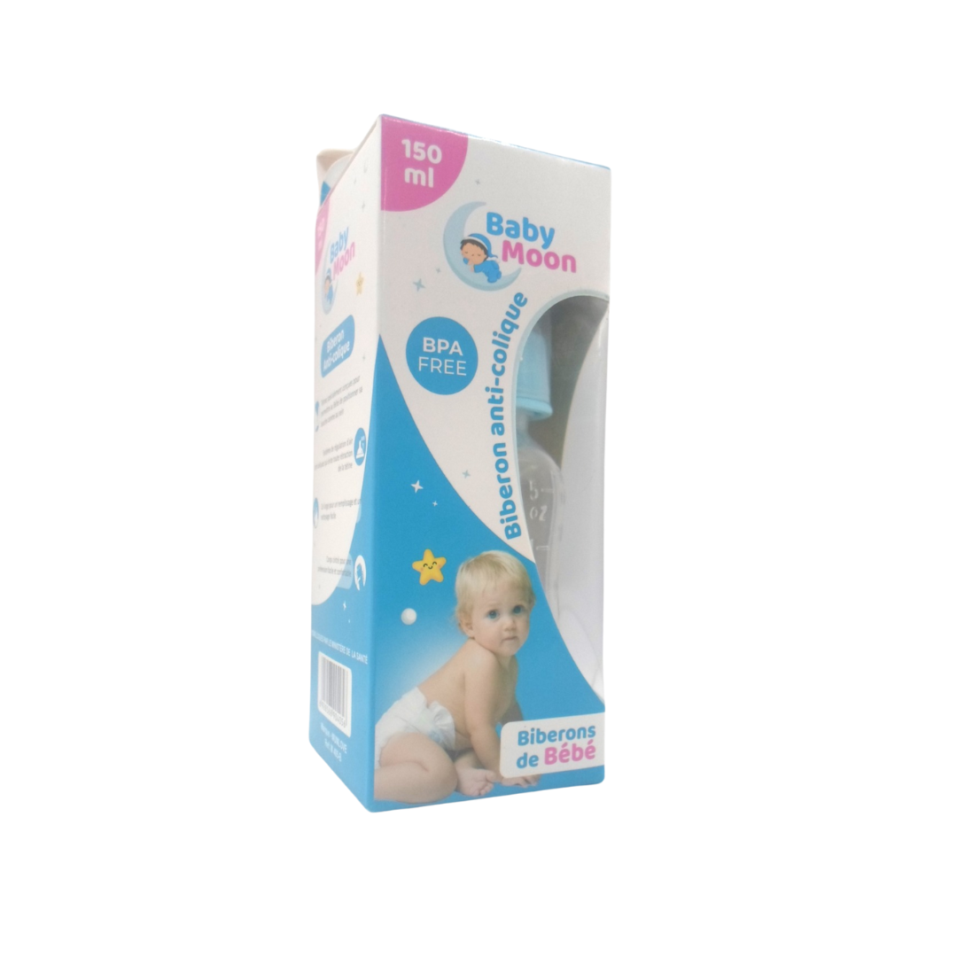 Baby-moon-Bib-anti-colique-150ml-1.png Baby Moon Biberon Anti-Colique 150ml – Image 1