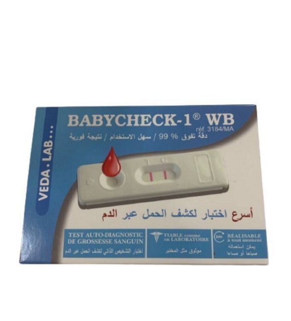 Babycheck-1-test-de-grossesse-sanguin-Auto-diagnostic.jpg Babycheck 1 Test de Grossesse Sanguin Auto-Diagnostic – Image 1