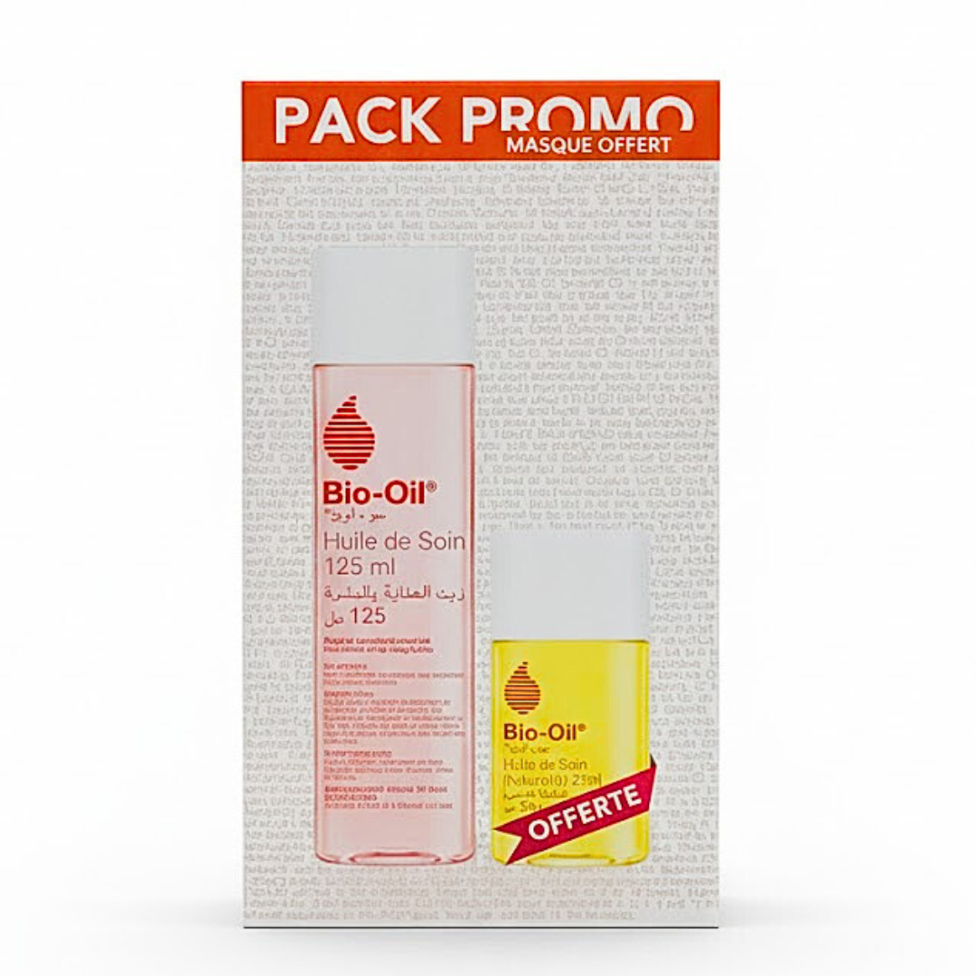 Bio-Oil-Huile-De-Soin-125ml-Huile-De-Soin-Naturelle-25ml-pack.png Bio-Oil Huile De Soin 125ml+ Huile De Soin Naturelle 25ml Pack – Image 1