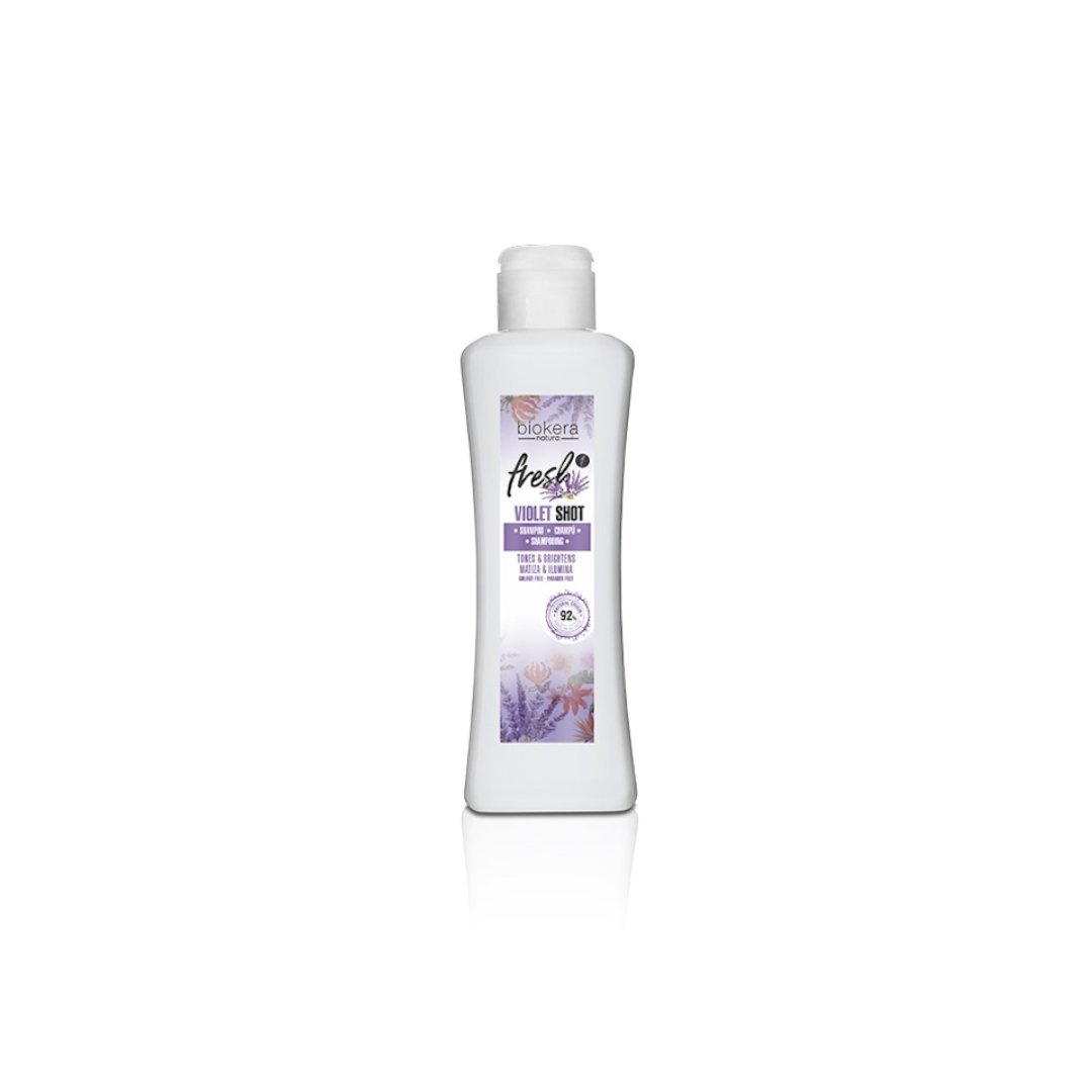 Biokera-Fresh-Violet-shot-shamp-300ml-1.jpg Biokera Fresh Violet Shot Shampoing 300ml – Image 1