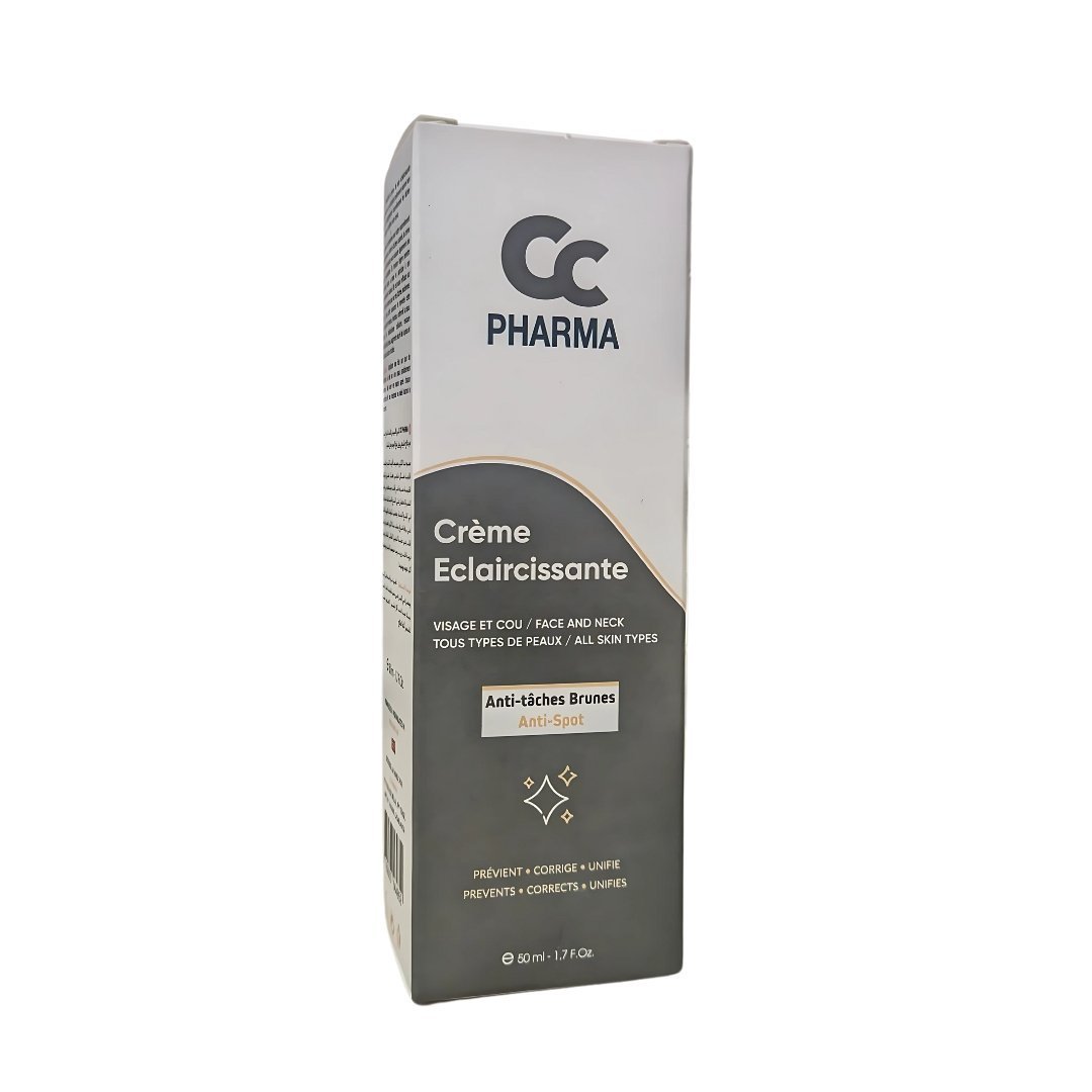 CC-PHARMA-Creme-Eclaircissante-1.jpg CC PHARMA Crème Eclaircissante Visage & Cou 50ml – Image 1