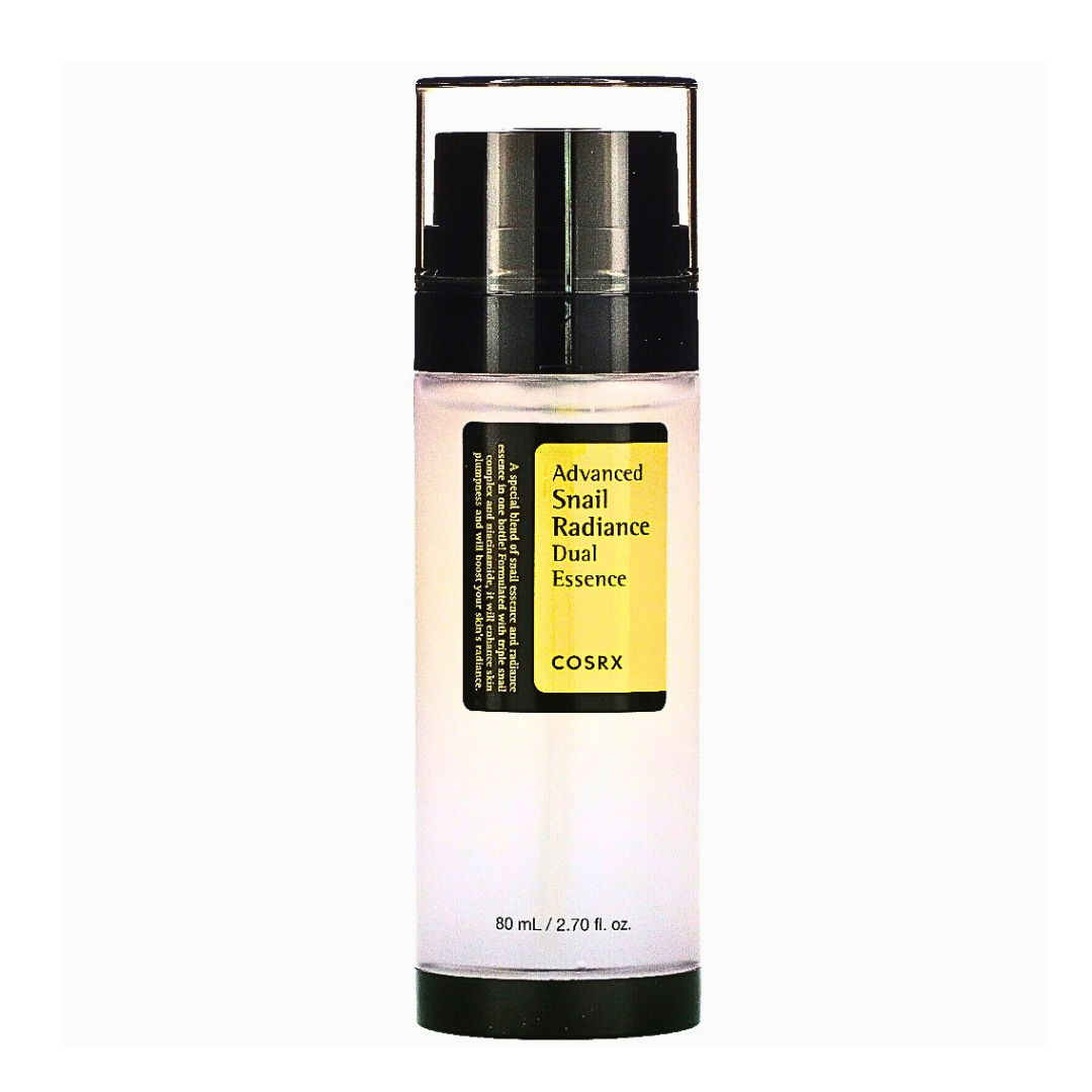 COSRX-Advanced-Snail-Radiance-Dual-Essence-80ml.png COSRX Advanced Snail Radiance Dual Essence 80ml – Image 1