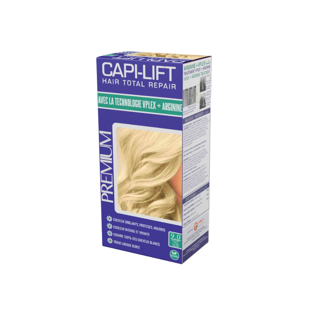 Capi-Lift-N°9-Hair-Total-Repair-Coloration.png CapiLift Coloration Cheveux N°9 Blond Trés Clair – Image 1