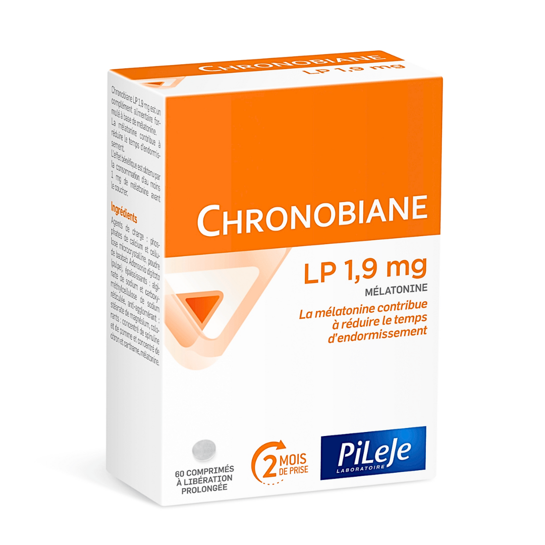 Chronobiane-LP-1.9mg-Melatonine-60comprimes.png Chronobiane LP 1.9mg Melatonine 60Comprimes – Image 1