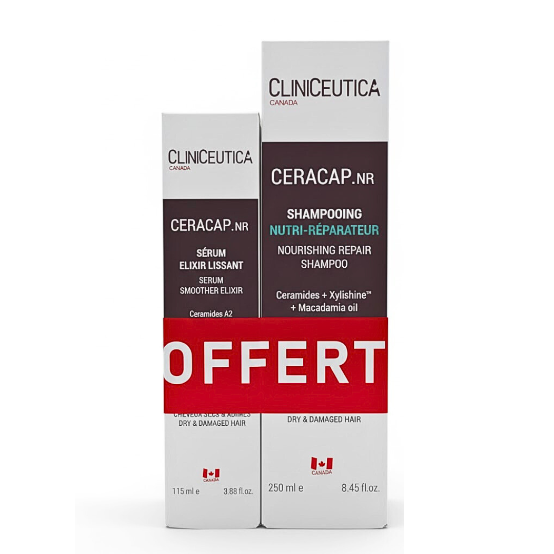 Cliniceutica-Ceracap-Duo-Pack-Shamp-Nutri-ReparateurSerum-Elixir.png Cliniceutica Ceracap Shampoing Nutri-Reparateur+Serum Elixir Pack – Image 1