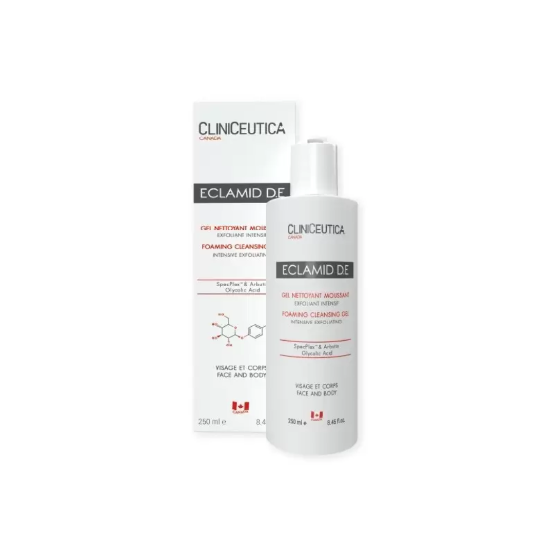 Cliniceutica-Eclamid-D.E-Gel-Nettoyant-Moussant-250ml-1.png Cliniceutica Eclamid D.E Gel Nettoyant Moussant 250ml – Image 1
