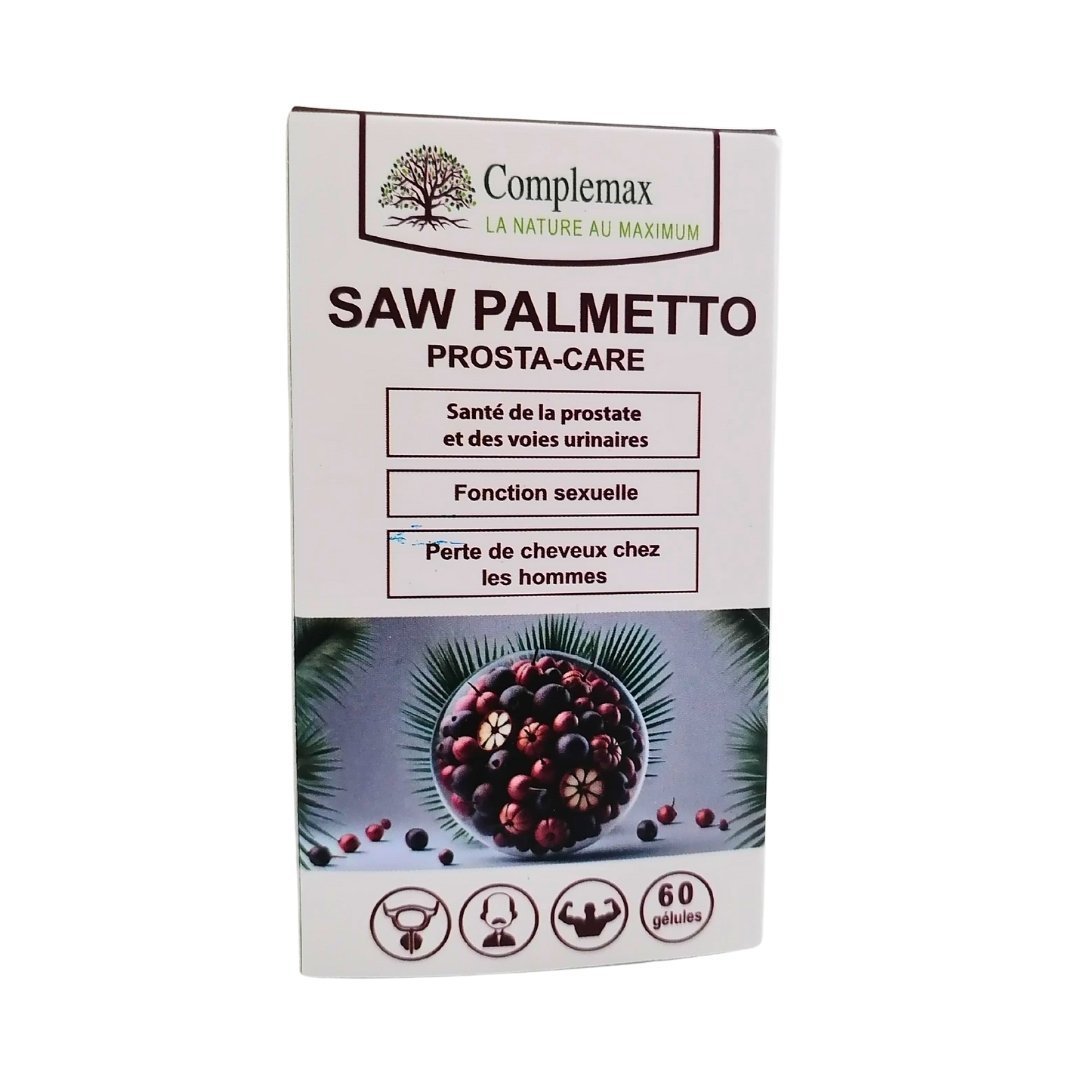 Complemax-Saw-Palmetto-60-gelules-1.jpg Complemax Saw Palmetto 60 Gelules – Image 1