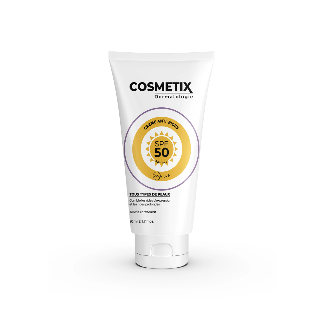 Cosmetix-Soin-2en1-Creme-Anti-Rides-spf50-50ml.png Cosmetix Soin 2en1 Creme Anti-Rides spf50 50ml – Image 1
