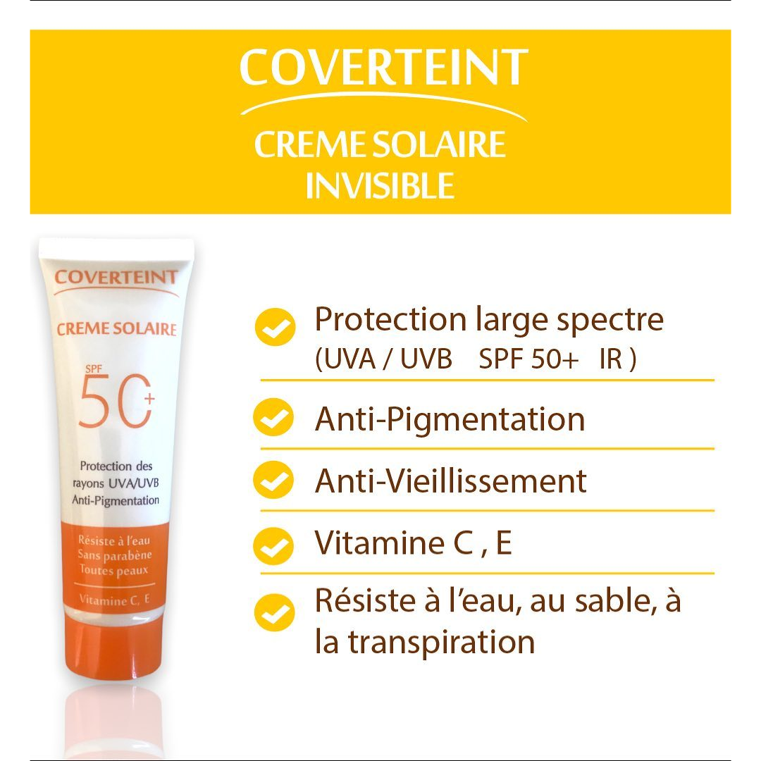 Coverteint-creme-solaire-invisible-spf50-50ml-1.png Coverteint Creme Solaire Invisible Spf50+ 50ml – Image 1