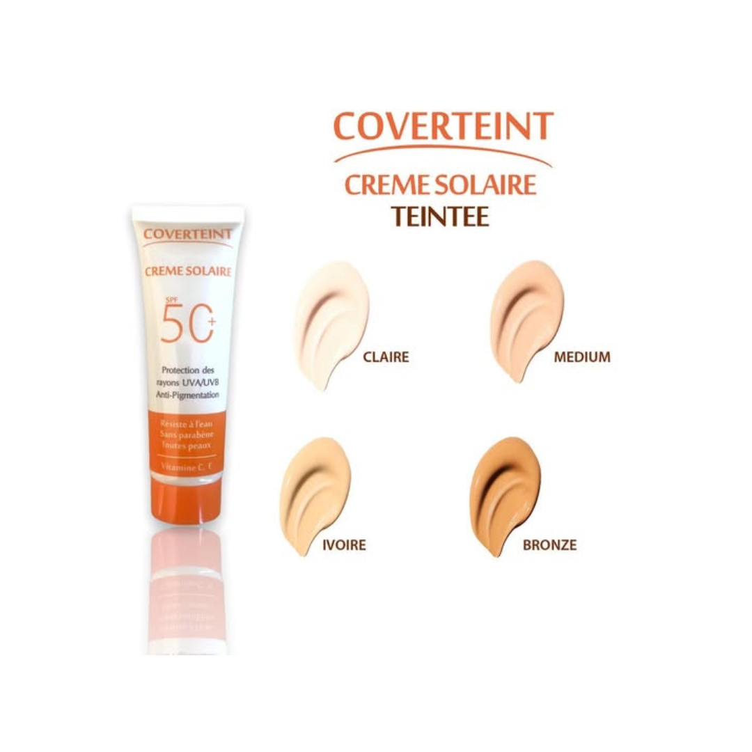 Coverteint-creme-solaire-teintee-claire-spf50-50ml-1.png Coverteint Creme Solaire Teintee Claire Spf50+ 50ml – Image 1