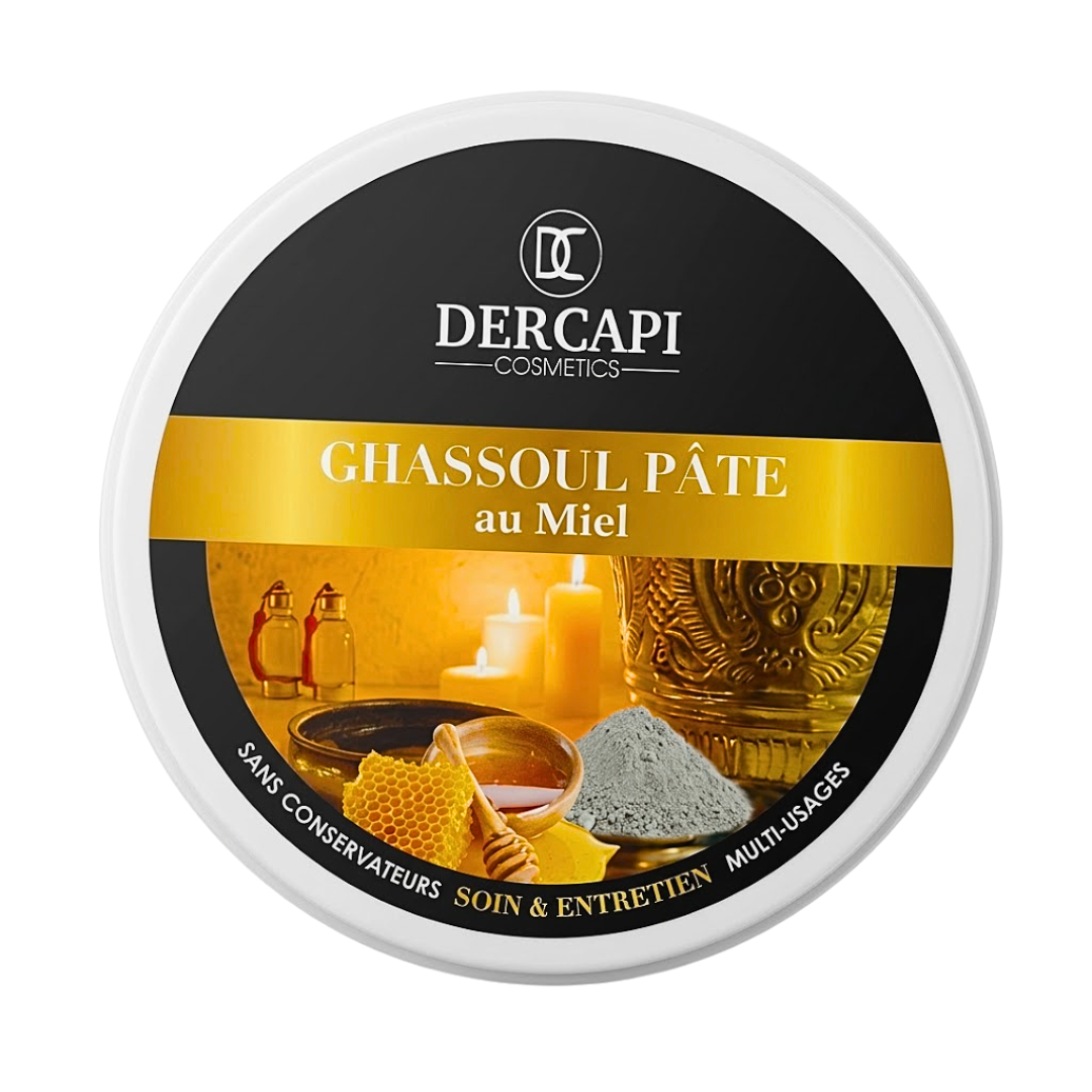 Dercapi-Ghassoul-Pate-Au-Miel-200ml.png Dercapi Ghassoul Pate Au Miel 200ml – Image 1