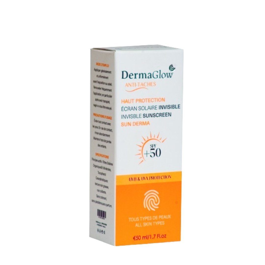 Dermaglow-Sun-derma-Ecran-invisible-spf50-50ml-1.jpg Dermaglow Sun Derma Ecran Invisible Spf50+ 50ml – Image 1
