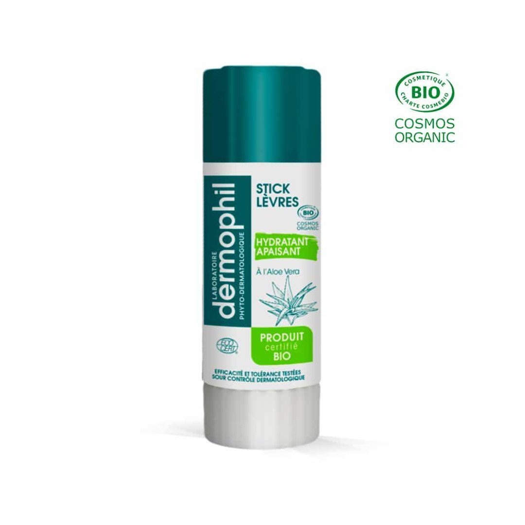 Dermophil-stick-a-levres-bio-aloe-vera-4g.jpg Dermophil Stick A Levres Bio Aloe Vera 4g – Image 1