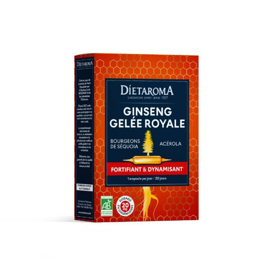 Dietaroma-Ginseng-Gelee-Eoyale-20-Ampoules.png Dietaroma Ginseng & Gelee Eoyale 20 Ampoules – Image 1