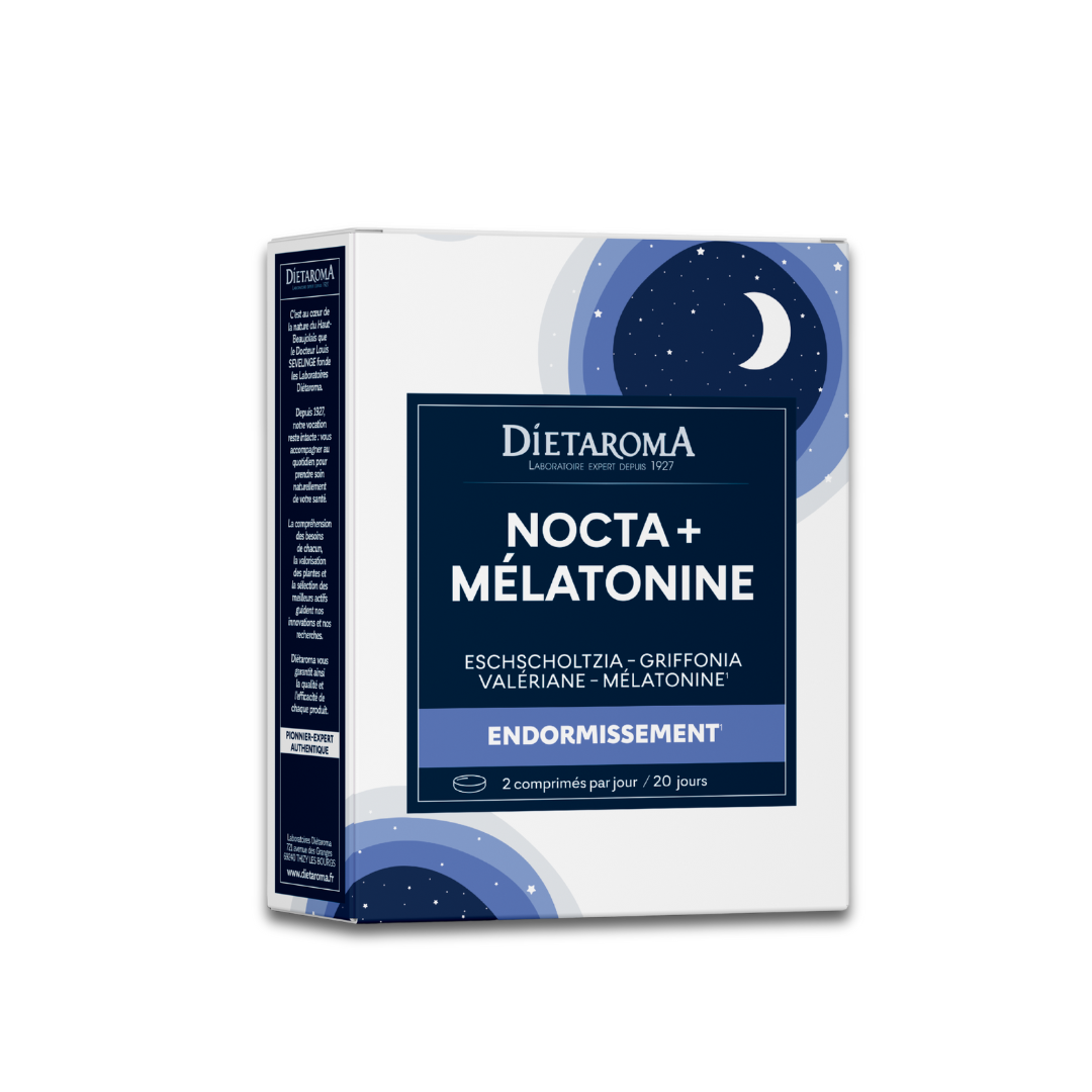 Dietaroma-Nocta-Melatonine-40-Comprimes.png Dietaroma Nocta+ Melatonine 40 Comprimes – Image 1