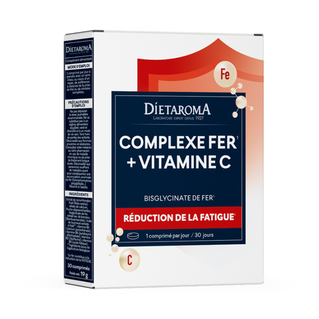 Dietaroma-complexe-FerVitamine-C-30cps.png Dietaroma complexe Fer+Vitamine C 30cps – Image 1