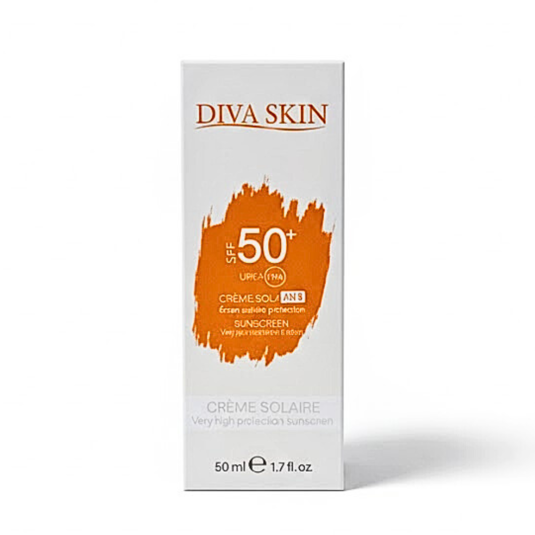 Diva-skin-Creme-solaire-spf50-50ml.png Diva Skin Creme Solaire Spf50+ 50ml – Image 1