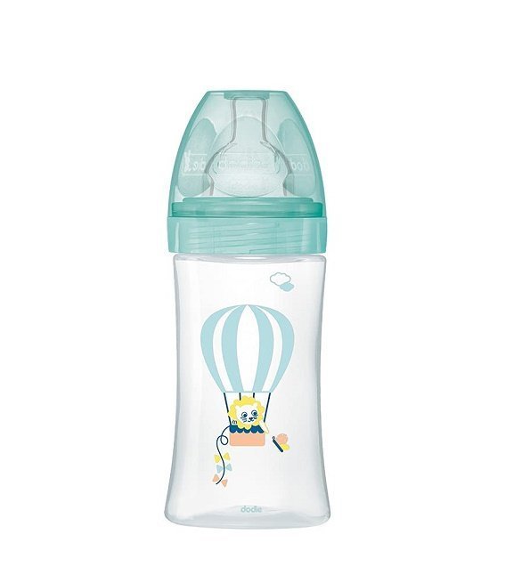 Dodie-Biberon-senstation-Tetine-plate-270ml-0-6m-Air.jpg Dodie Biberon senstation+ Tétine plate 270ml 0-6m Air – Image 1