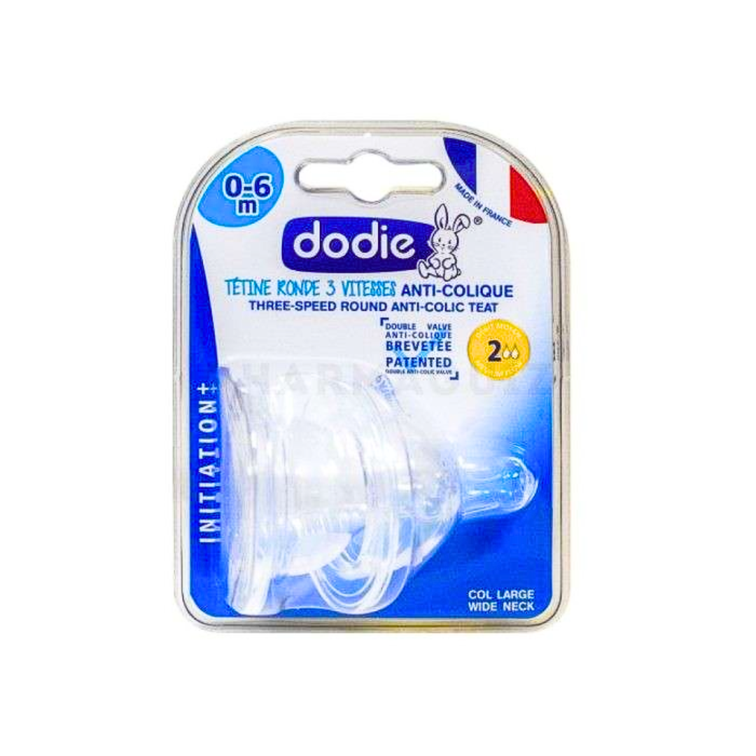 Dodie-tet-ini-3-vitesse-anti-colique-D2-0-6m.png Dodie Tetine Initiation+ 3 Vitesse Anti-Colique D2 0-6m – Image 1