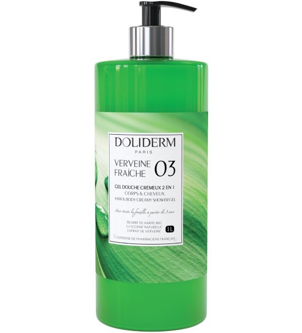 Doliderm-Gel-Douche-03-Verveine-Fraiche-1L-1.jpg Doliderm Gel Douche 03 Verveine Fraiche 1L – Image 1