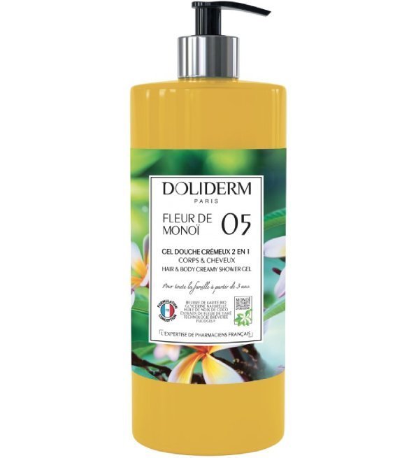 Doliderm-Gel-Douche-05-Fleur-de-monoi-1L-1.jpg Doliderm Gel Douche 05 Fleur de monoi 1L – Image 1