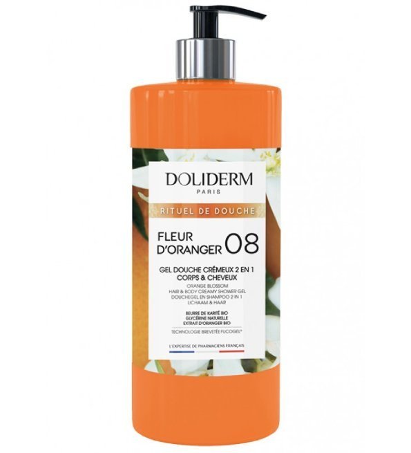 Doliderm-Gel-Douche-08-Fleur-doranger-1L-1.jpg Doliderm Gel Douche 08 Fleur d’oranger 1L – Image 1