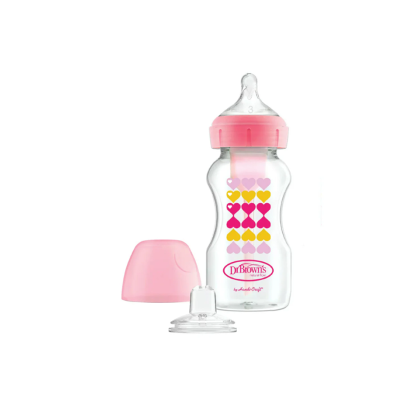 Dr Brown&rsquo;s Biberon Col Large Pink 270ml WB91604