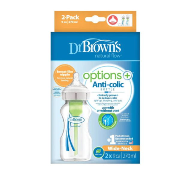 Dr Brown&rsquo;s Biberon Col Large 2x270ml