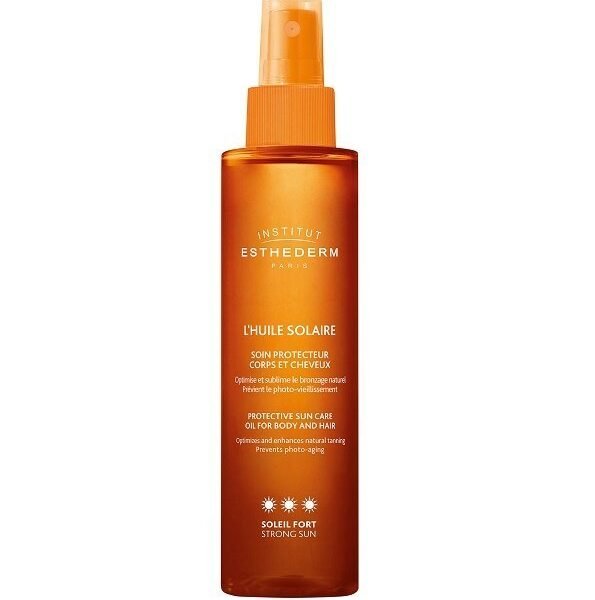 Institut Esthederm Bronz L&rsquo;Huile Solaire Soin Protecteur Corps et Cheveux Soleil Fort 150 ml